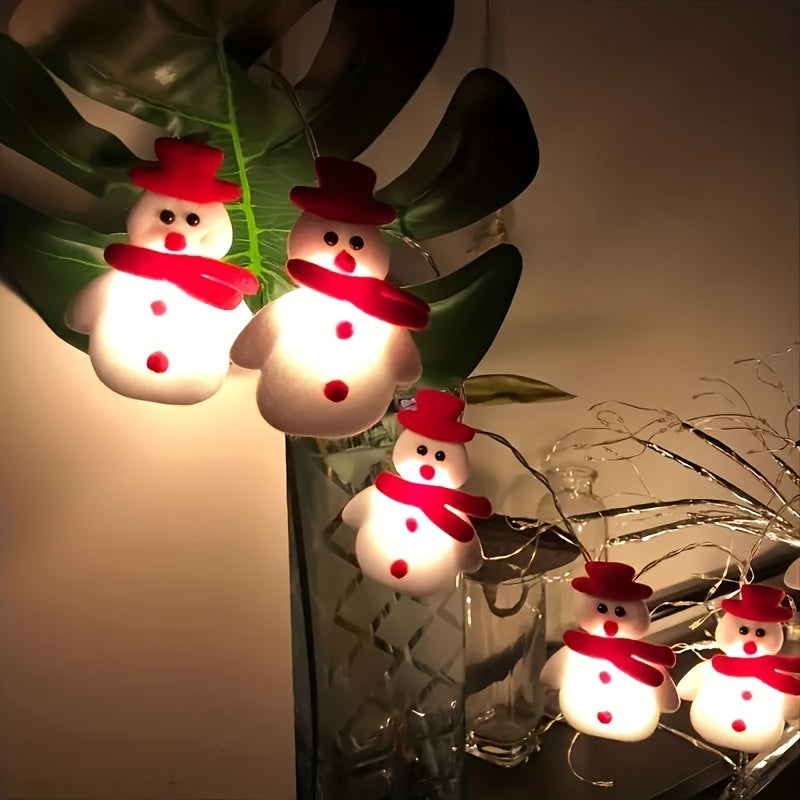 GlowFest - LED LichtSlinger Met Pluche Sneeuwpoppen 1.5m Warm Licht