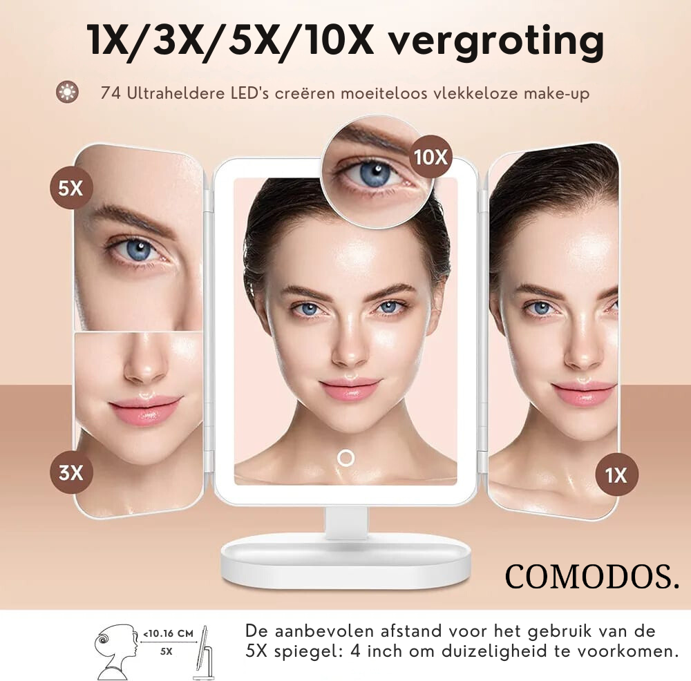 GlowMirror™ Pro | Vlekkeloze Verlichting, Altijd en Overal
