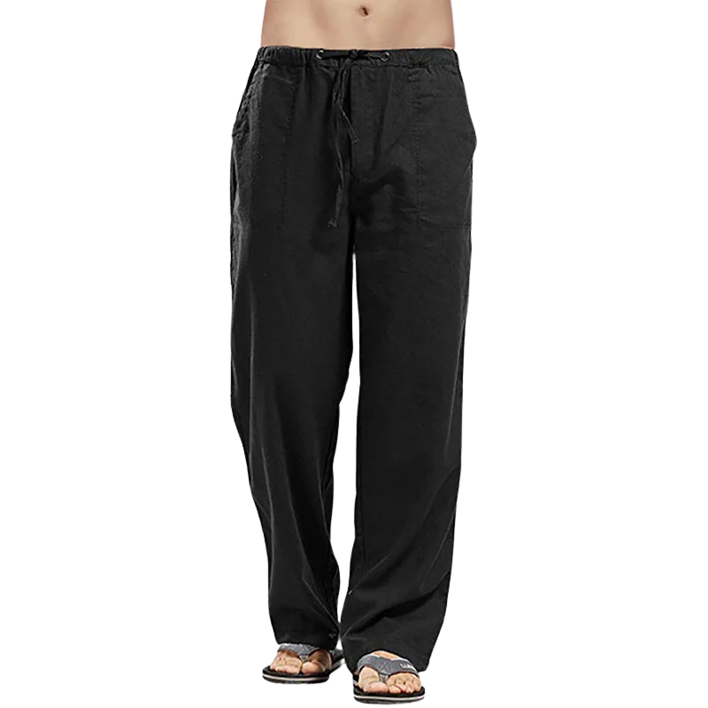 Luchtige Linnen Herenbroek met Oversized Fit