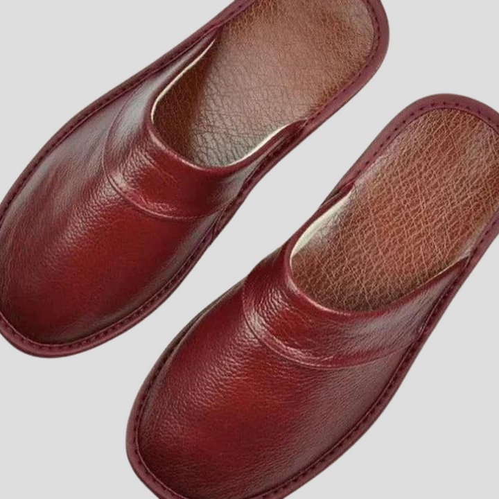 Heren leren pantoffels
