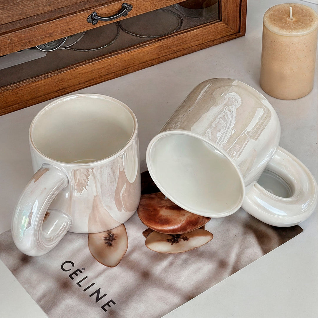 LumiReflect - Luxe Iriserende Mok van Hoogwaardig Porselein