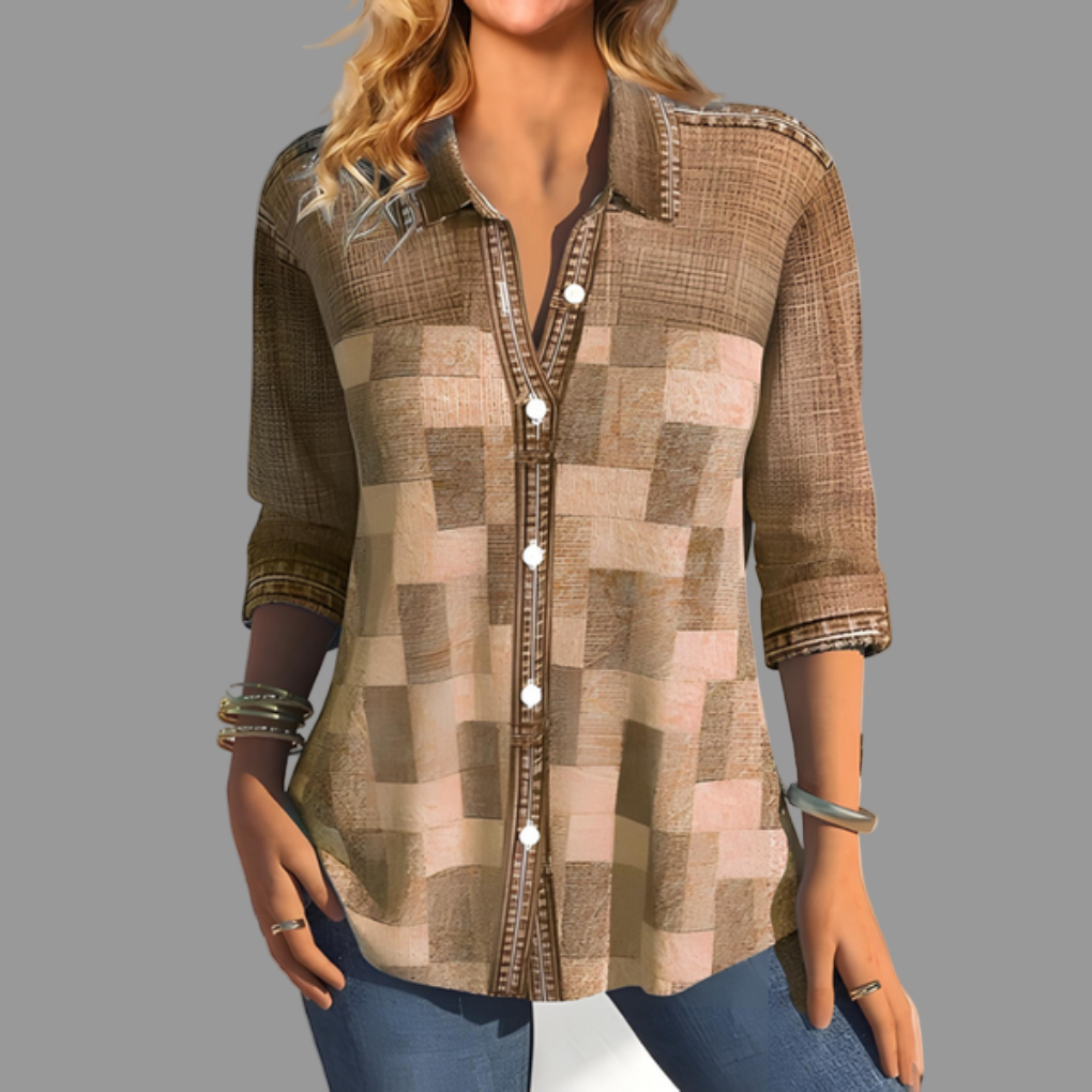 Blouse met knoopsluiting voor dames