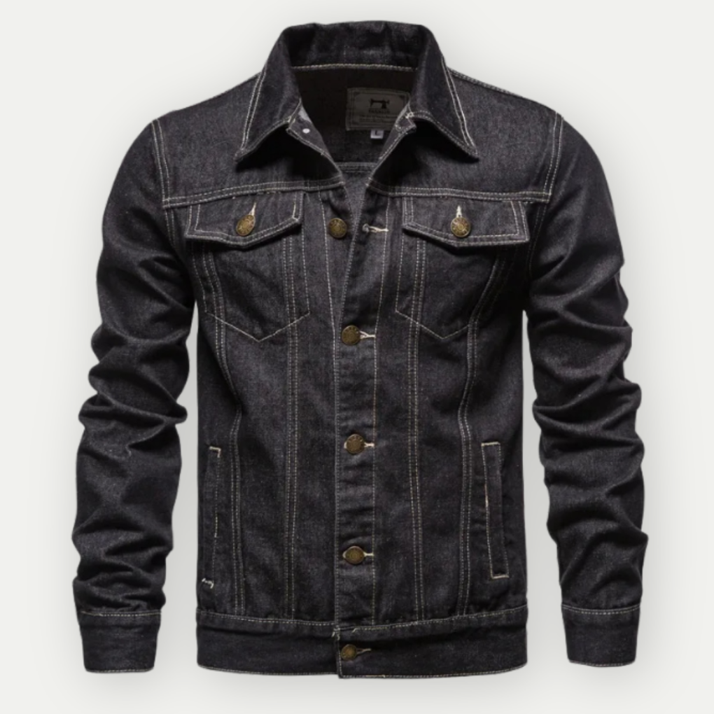 Heren denim truckerjack, klassieke stijl voor dagelijks gebruik