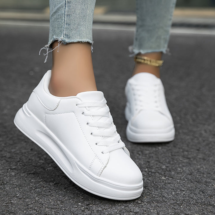Lederen sneakers dames wit - Licht en comfortabel