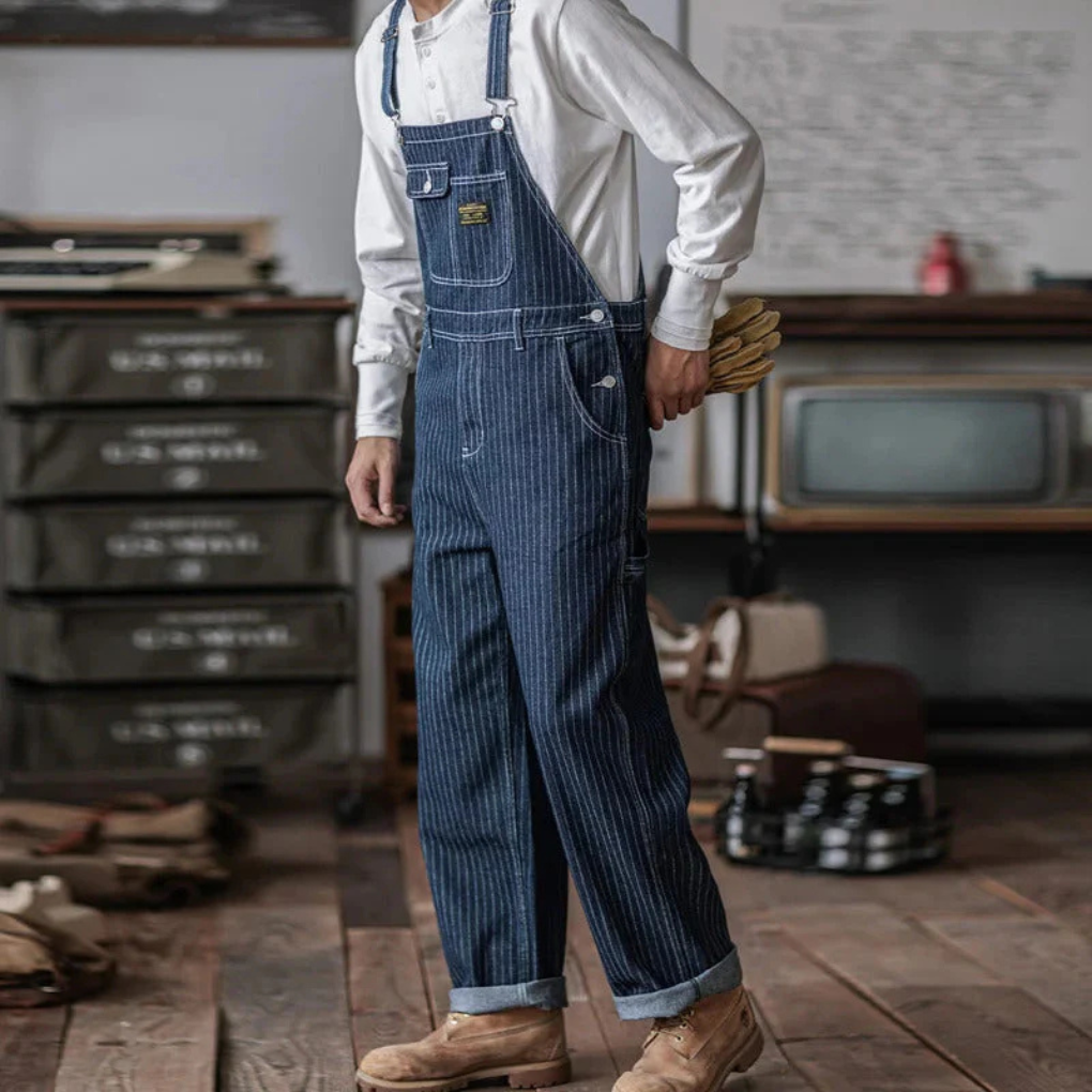 Indigo denim overall