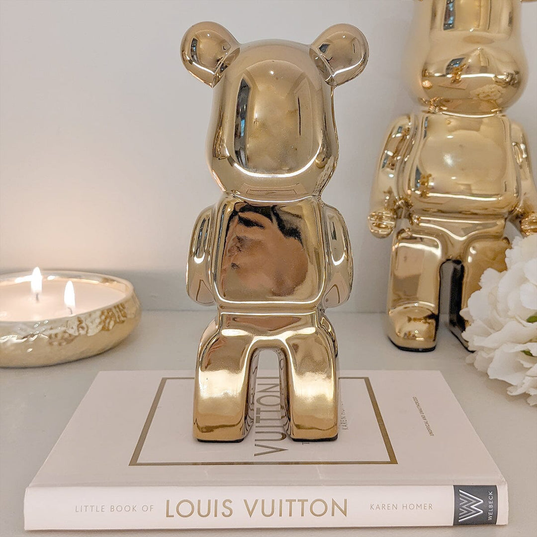 GoldenBeast - Luxe Gouden Bearbrick Sculptuur Voor Interieurdecoratie