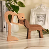 PawBond - Handgemaakt Houten Hond & Mens Sculptuur | Hondenbeeldje