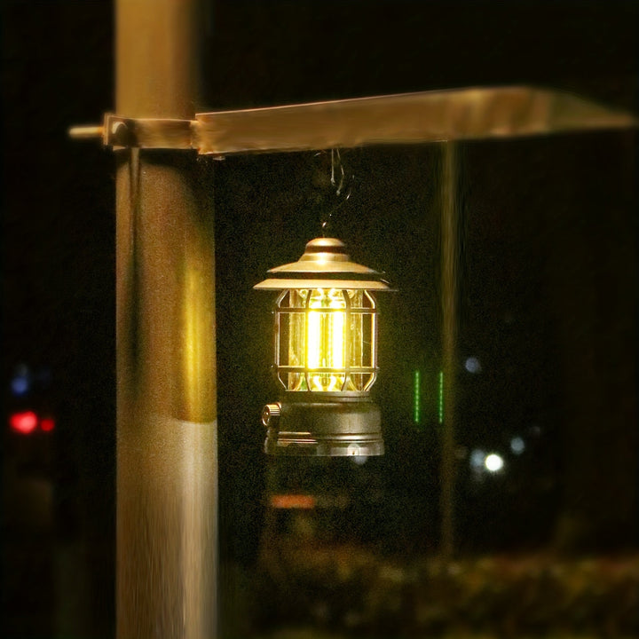 LumenGlow - Dimbare Retro Campinglamp met USB en LED Verlichting