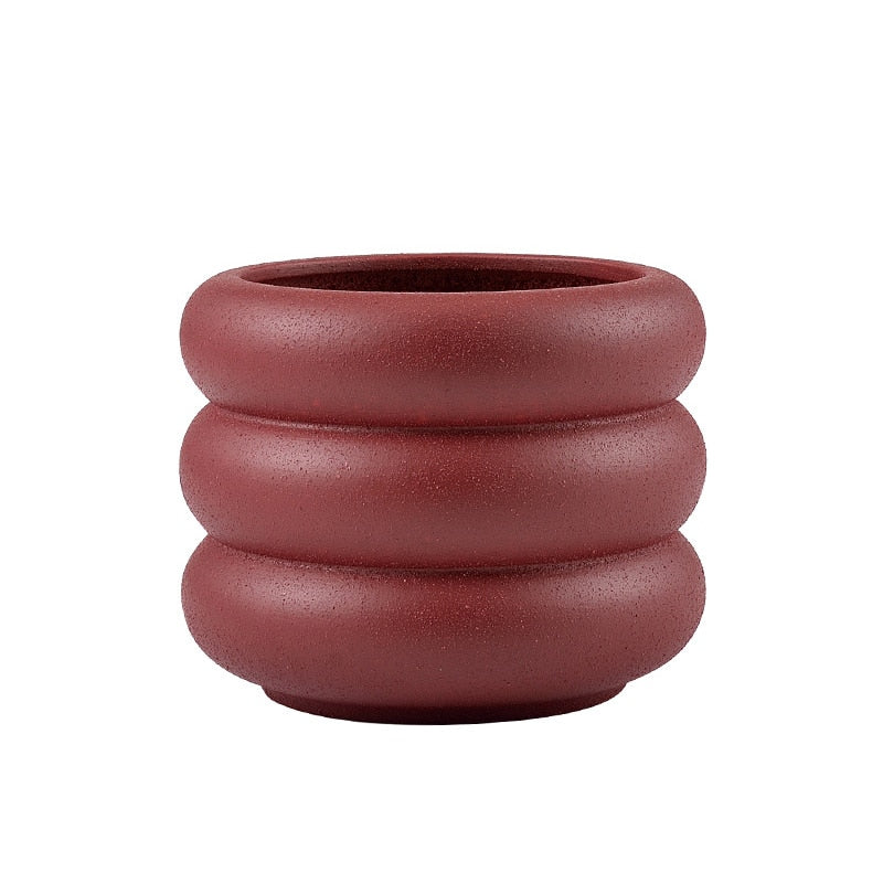 BubbleNest - Moderne Keramische Succulenten Pot met Speels Bubbel Design