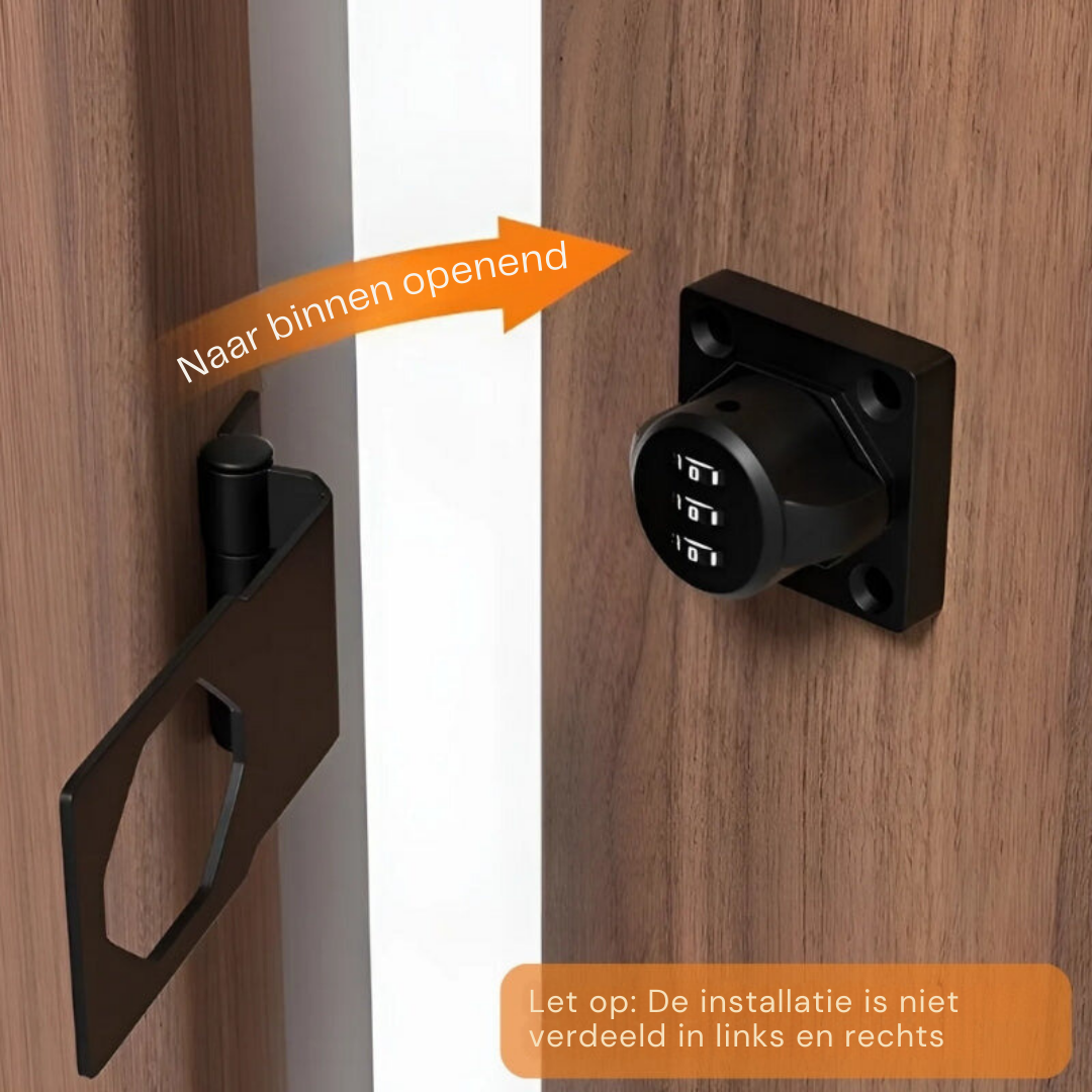 LockSecure - Sleutelloos Combinatieslot Voor Kast, Deur en Lade Beveiliging