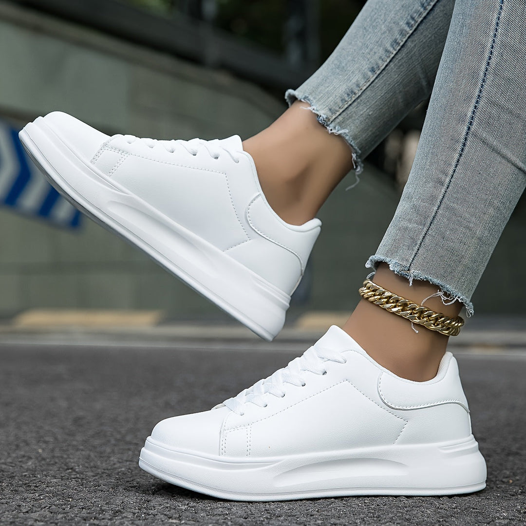 Lederen sneakers dames wit - Licht en comfortabel