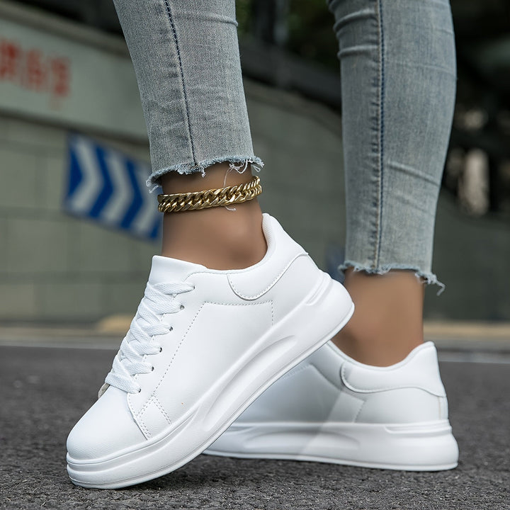 Lederen sneakers dames wit - Licht en comfortabel