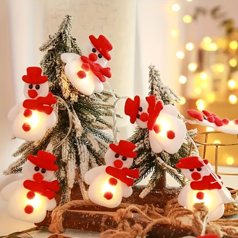 GlowFest - LED LichtSlinger Met Pluche Sneeuwpoppen 1.5m Warm Licht