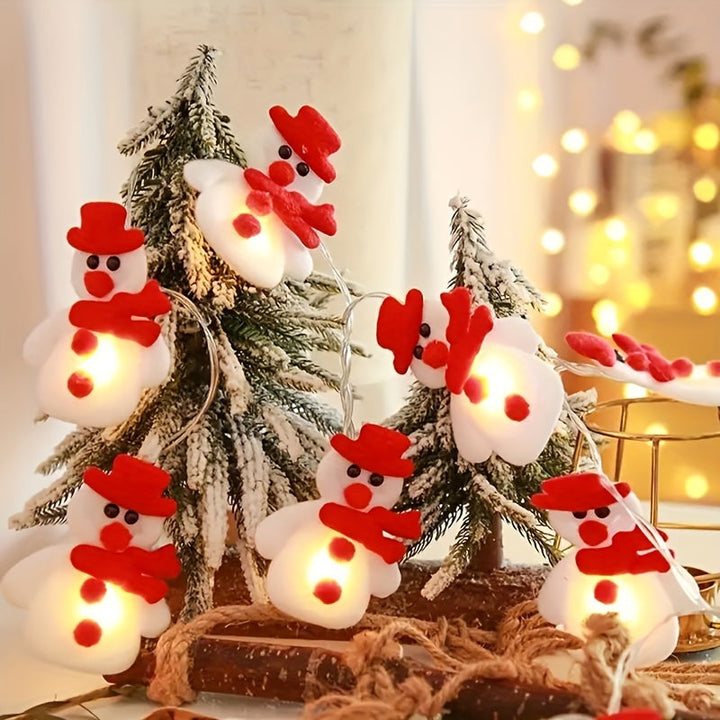 GlowFest - LED LichtSlinger Met Pluche Sneeuwpoppen 1.5m Warm Licht