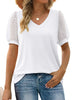Emma – Elegante Linnen Dames V-Hals Top voor een Stijlvolle Look