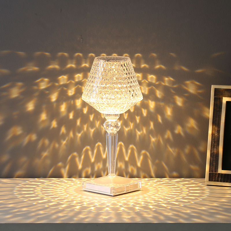 GlowLux - Kristallen LED Tafellamp met USB Oplaadbare Dimbare Verlichting