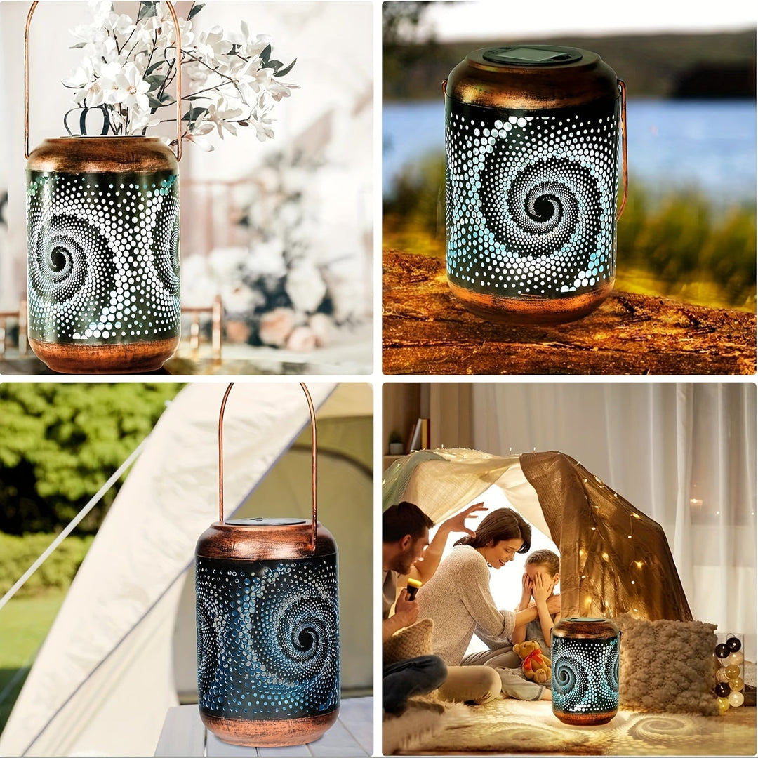 SunGlow - Hangende Solar Lantaarns Buiten | Hol Metalen LED Verlichting