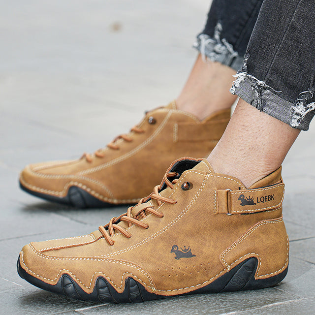Comfortabele antislip en waterdichte leren trendy schoenen voor heren - Nathaniel