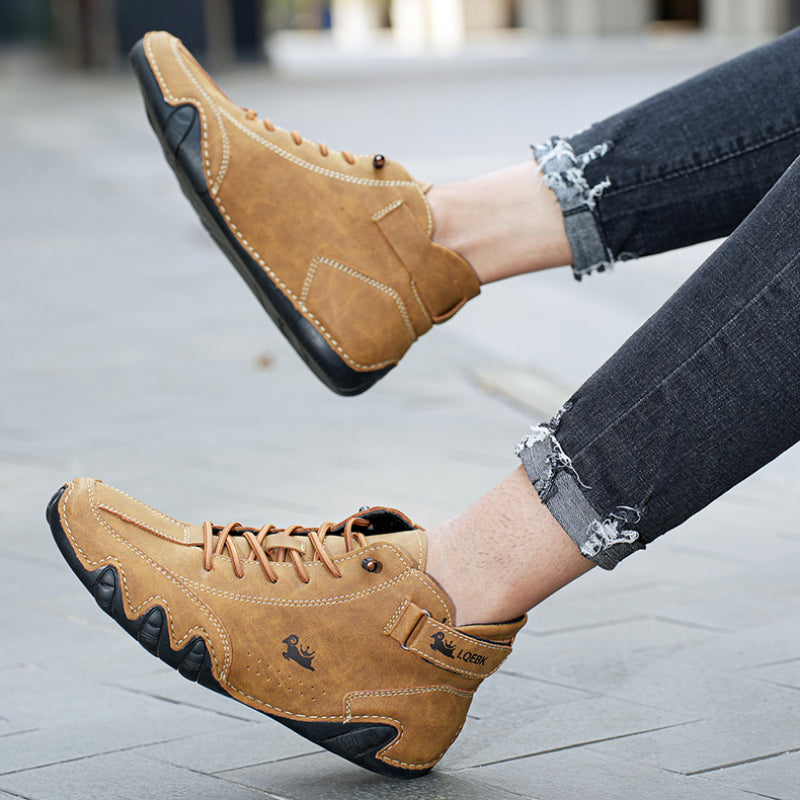 Comfortabele antislip en waterdichte leren trendy schoenen voor heren - Nathaniel