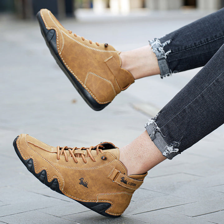 Comfortabele antislip en waterdichte leren trendy schoenen voor heren - Nathaniel