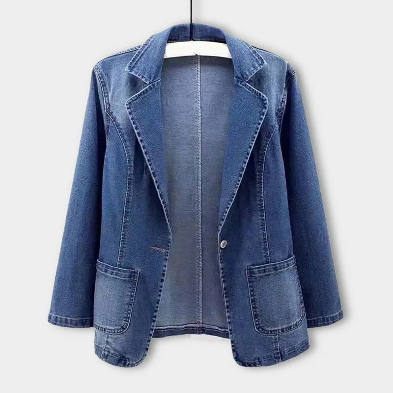 Stijlvolle Denim Blazer Voor Dames