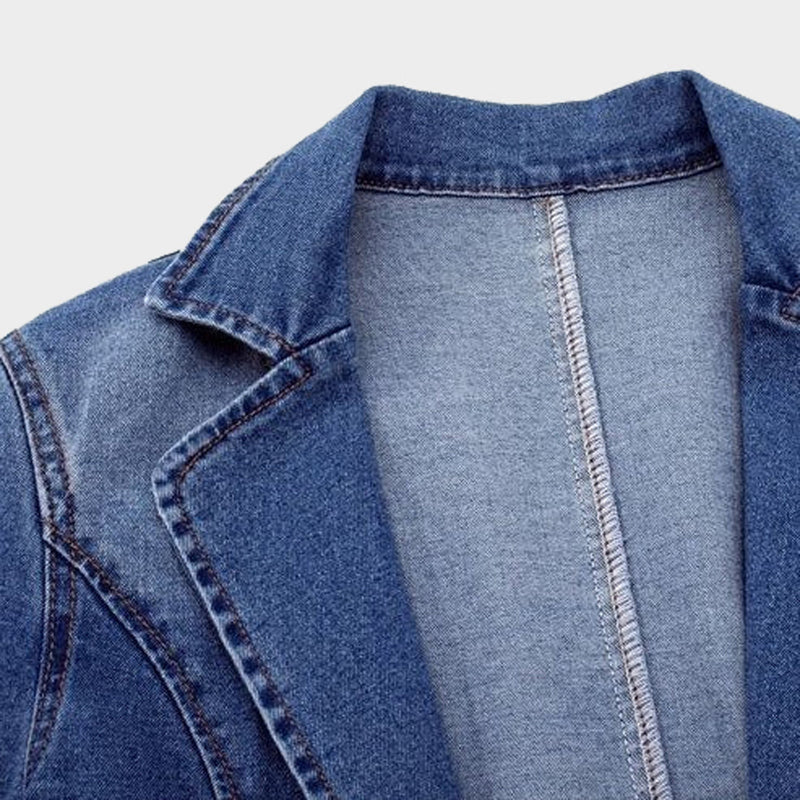 Stijlvolle Denim Blazer Voor Dames