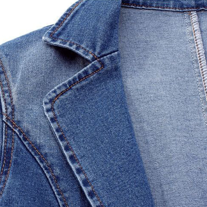 Stijlvolle Denim Blazer Voor Dames