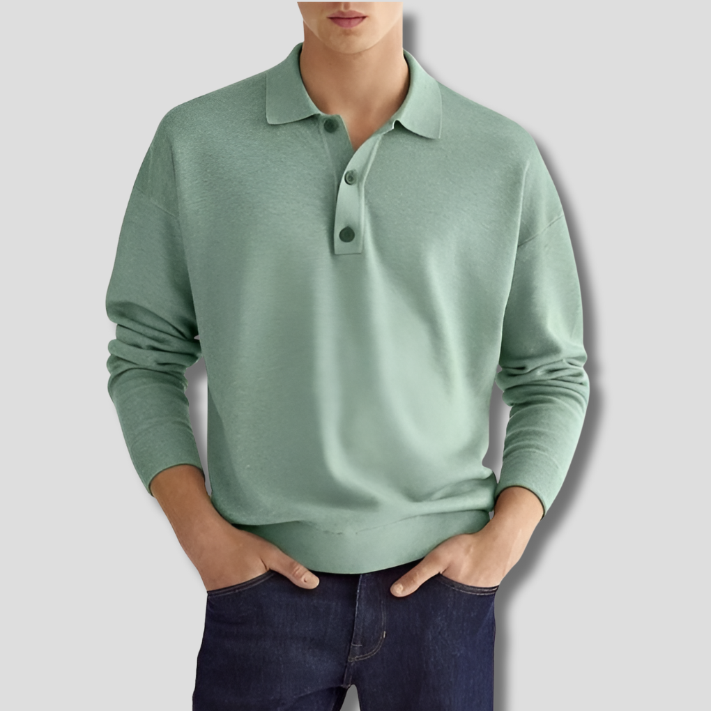 Heren katoenen poloshirt