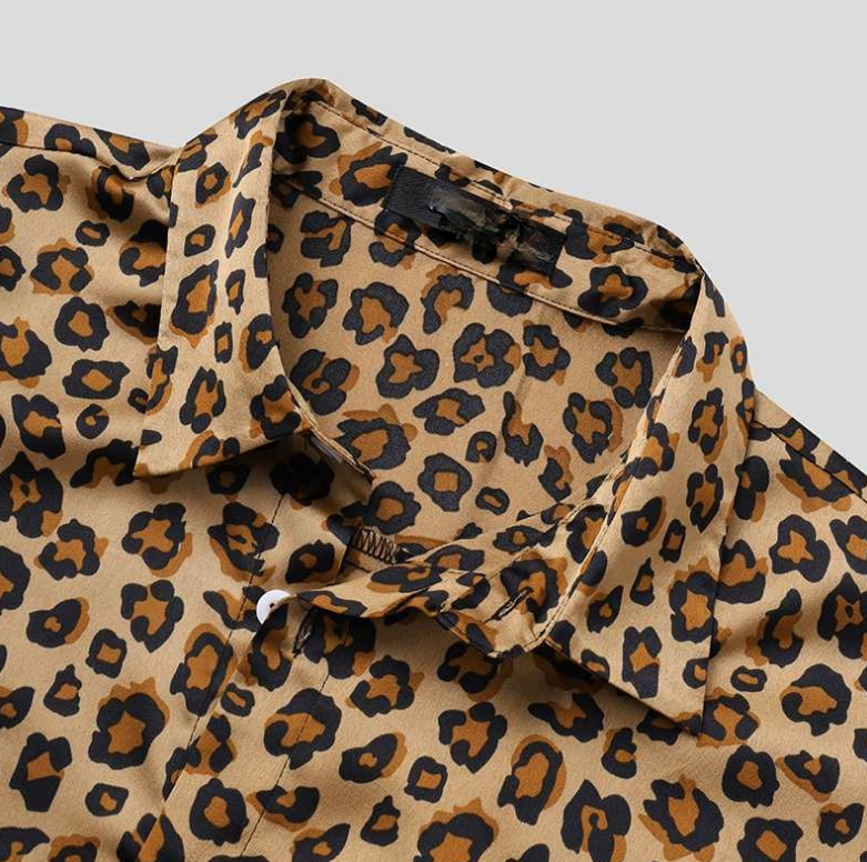 Tweedelige zomerset met dierenprint voor heren - Korte broek en shirt