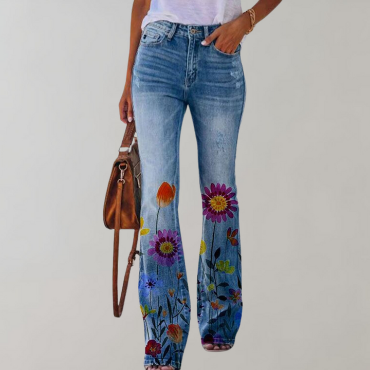 Flare Ontworpen Denim Broek voor Dames - Piper