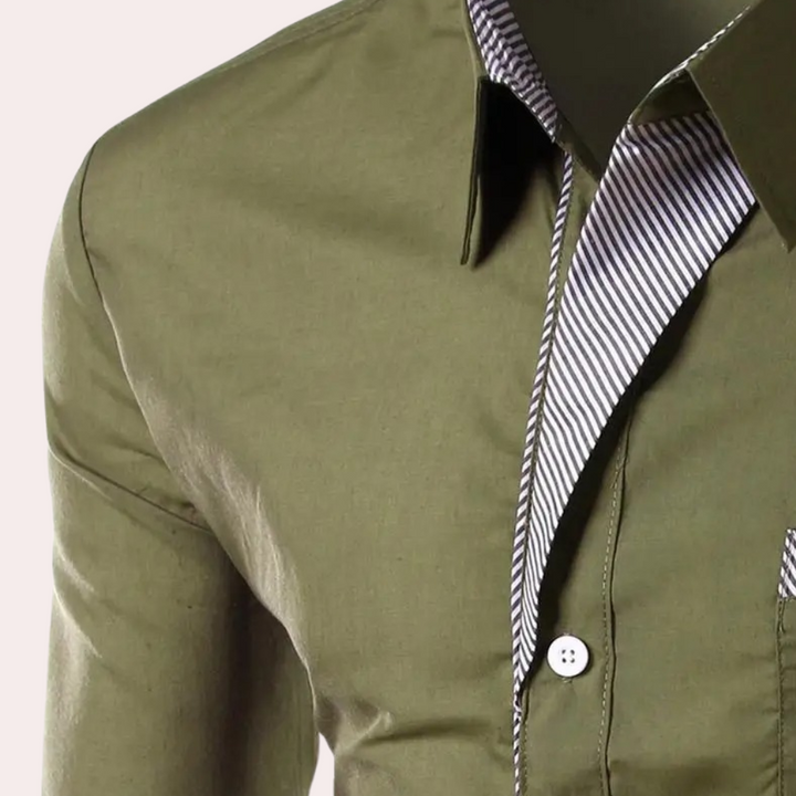 Marvin - Getailleerd overhemd met lange mouwen voor mannen