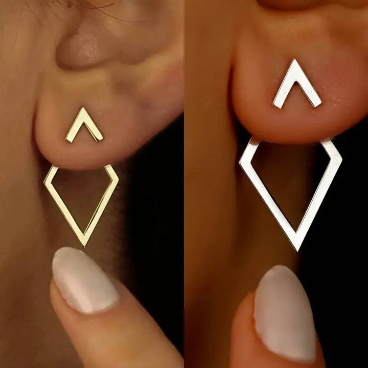 Minimalistische Geometrische Oorbellen met Diamant- en Pijlvorm