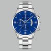 Herenhorloge met Kalender, RVS Band en Krasbestendig Hardlex Glas