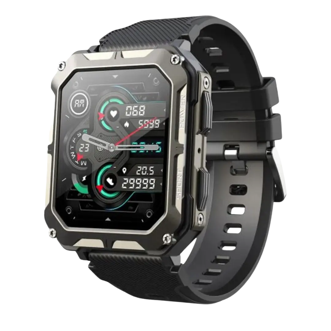 Outdoor Smartwatch met 5ATM Waterdichtheid en Gezondheidsmonitoring