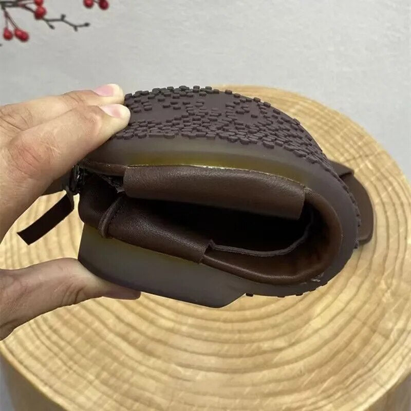 Lederen sandalen vrouw