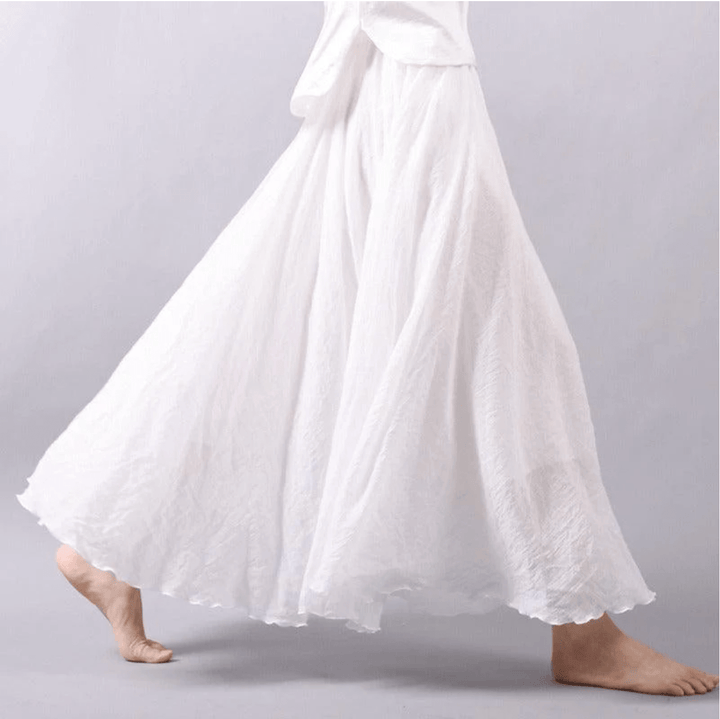Elegante bohemian linnen maxi rok - Magna