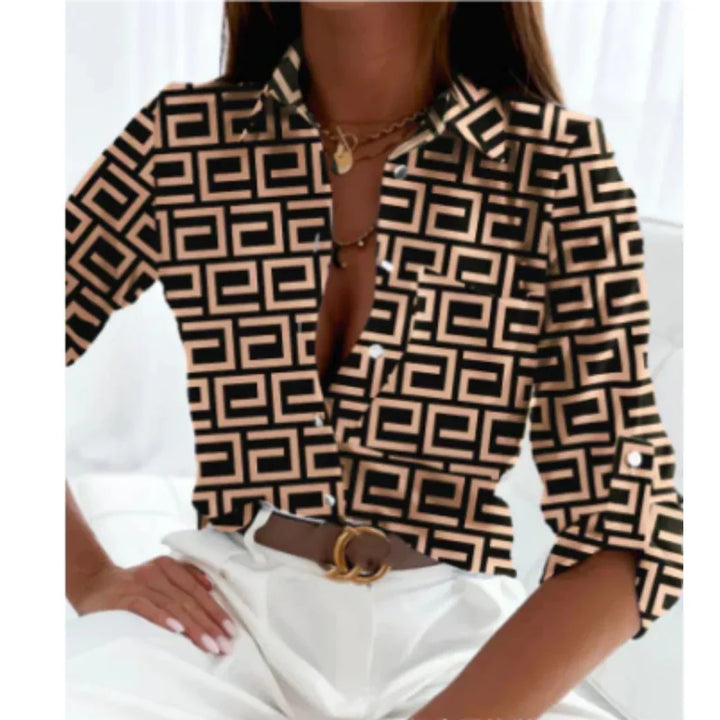 Blouse met kleurverloopprint voor dames