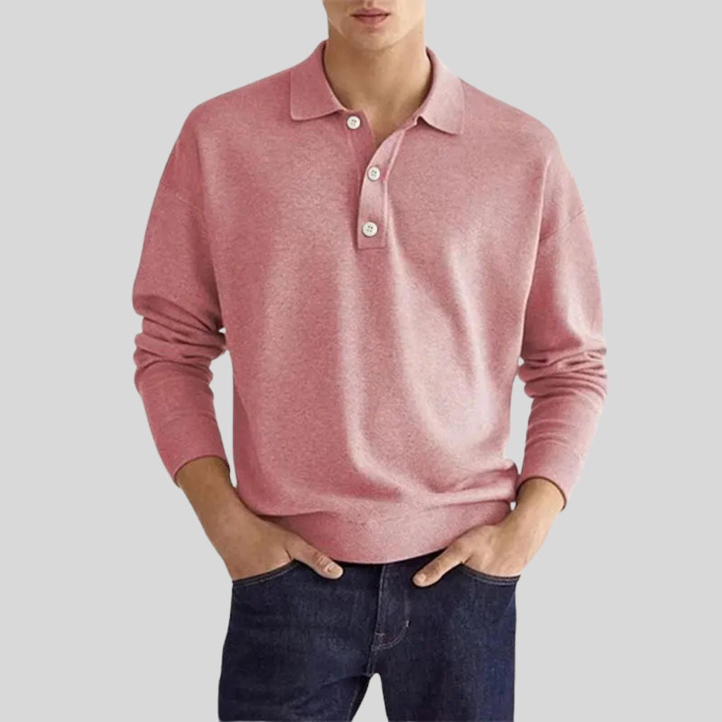 Heren katoenen poloshirt
