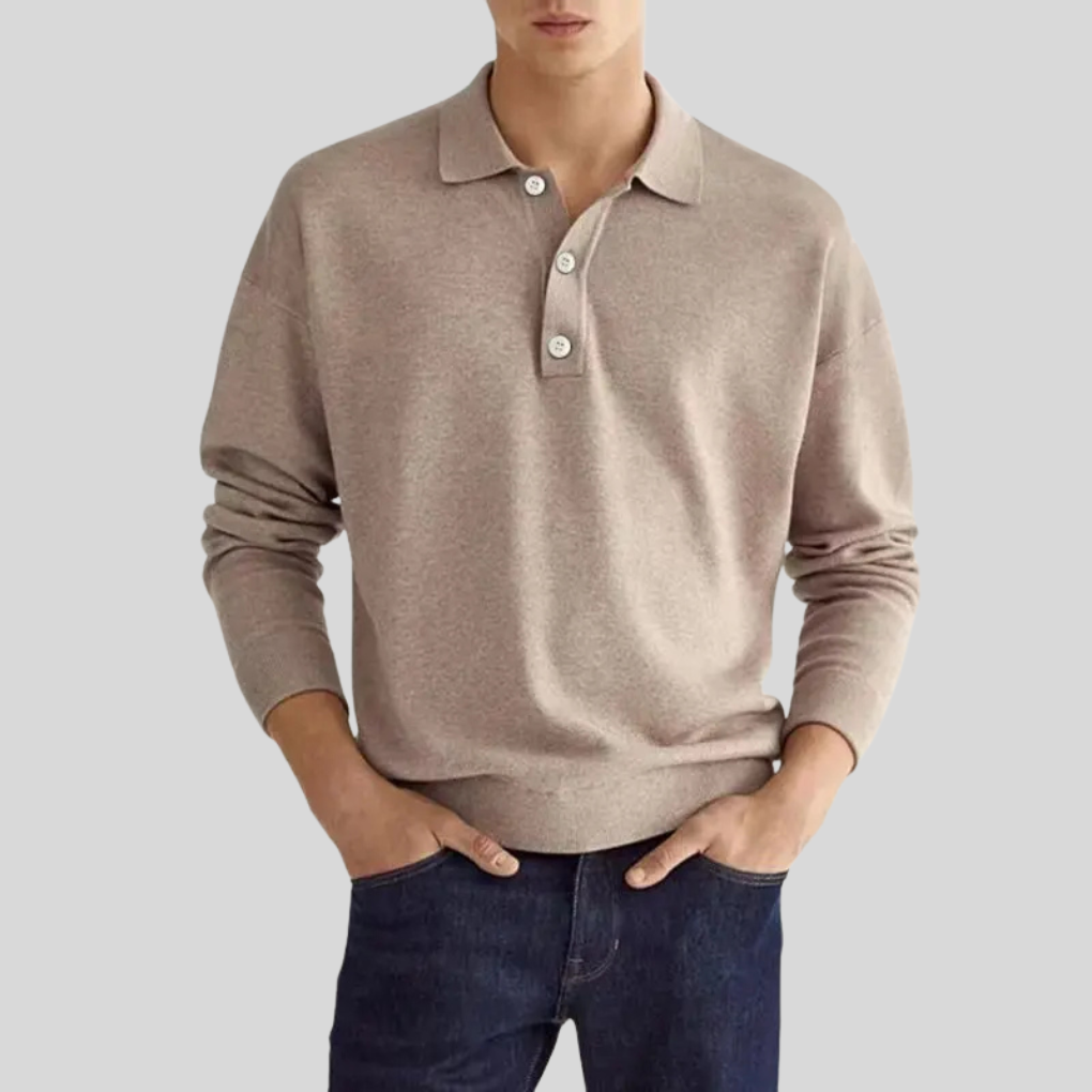 Heren katoenen poloshirt