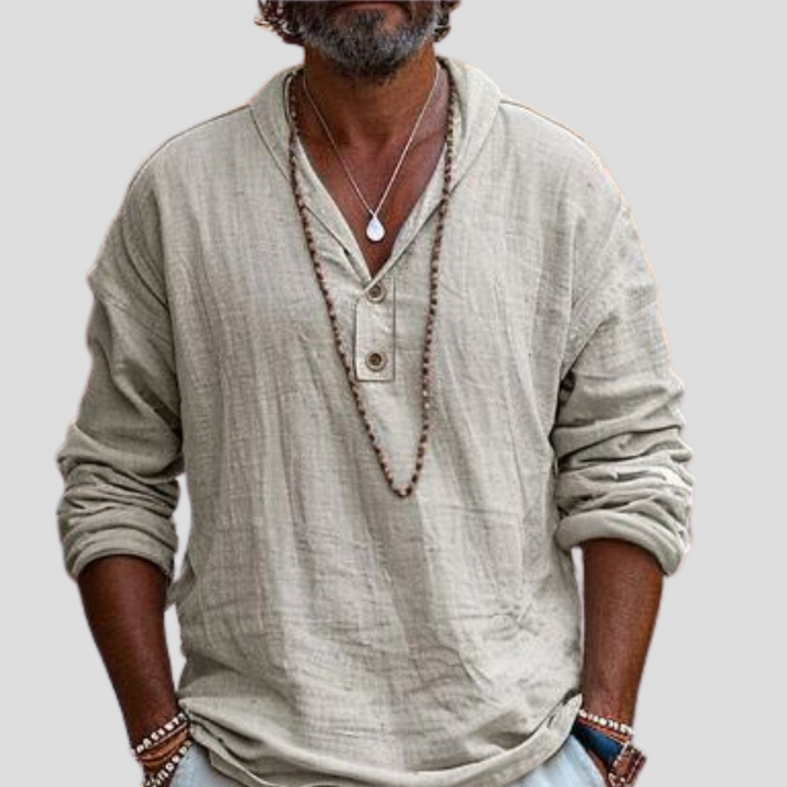 Linnen overhemd met lange mouwen voor heren – verfijnd ontwerp en casual look