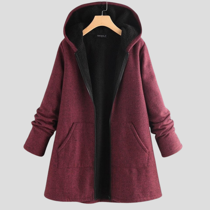 Dames "Stevige fleece jas met capuchon"