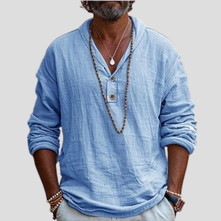 Linnen overhemd met lange mouwen voor heren – verfijnd ontwerp en casual look