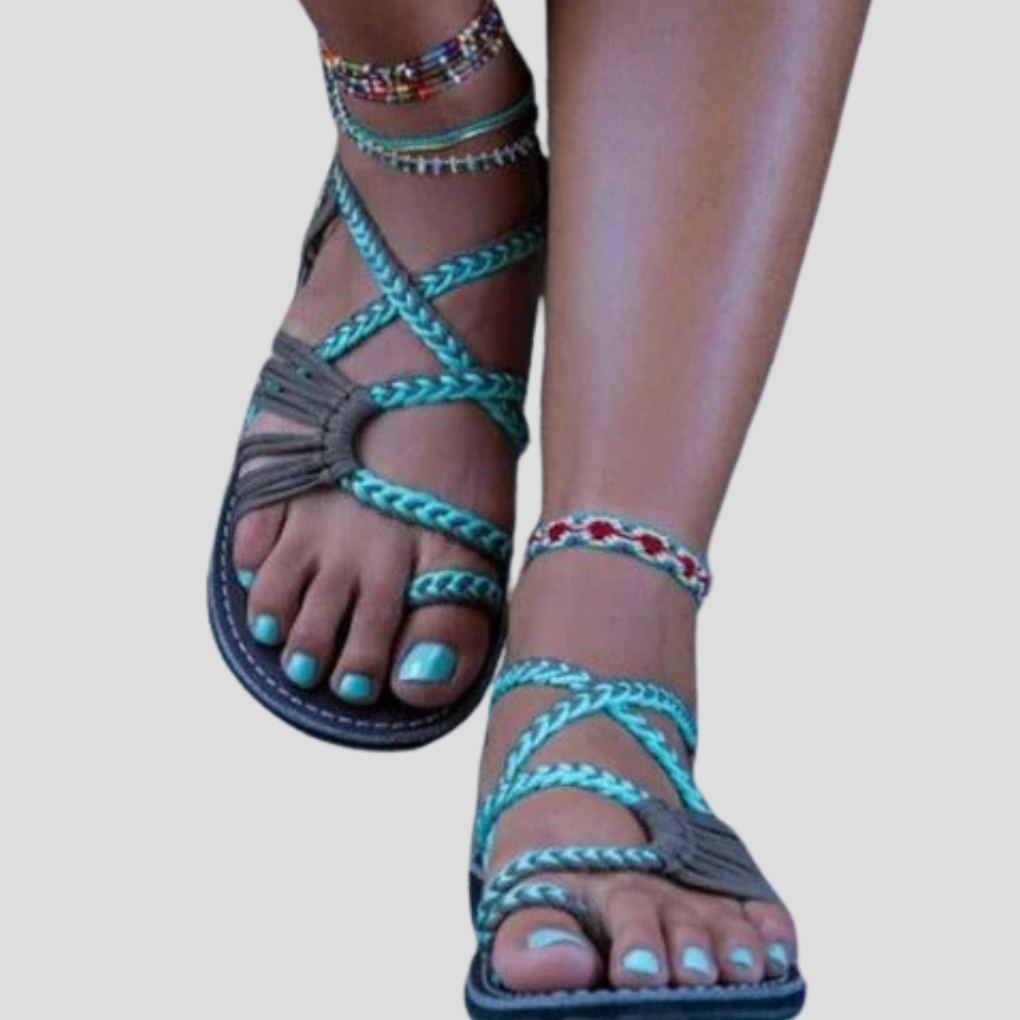 Kleurrijke strandsandalen