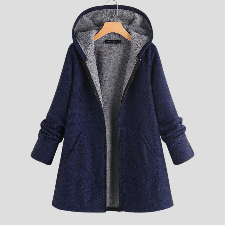 Dames "Stevige fleece jas met capuchon"