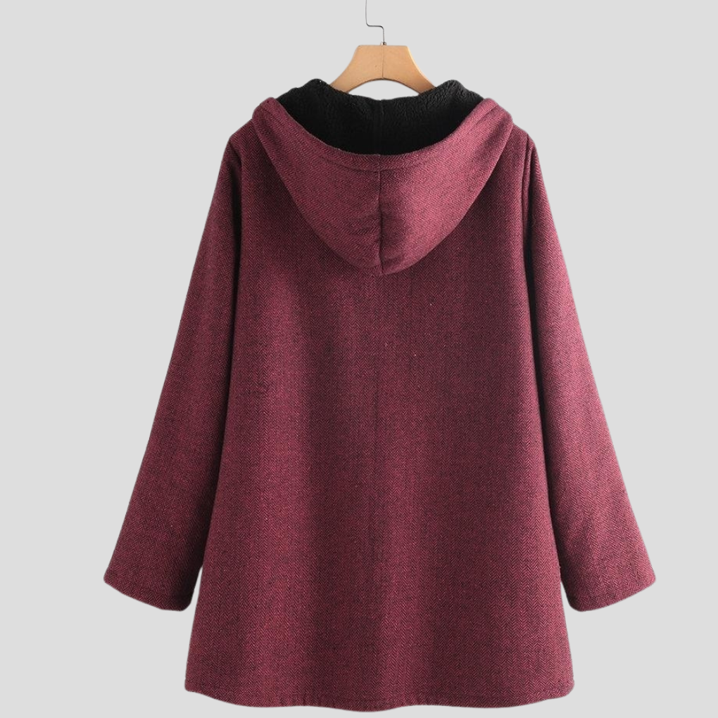 Dames "Stevige fleece jas met capuchon"