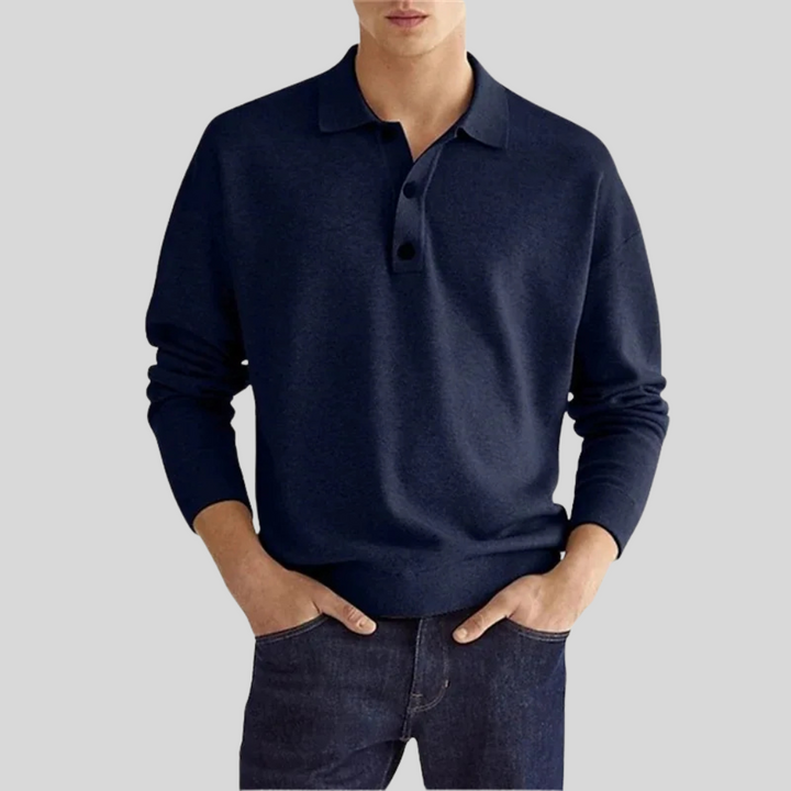 Heren katoenen poloshirt