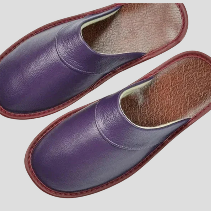 Heren leren pantoffels