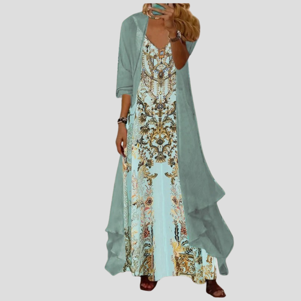 Tweedelige maxi-jurk voor dames