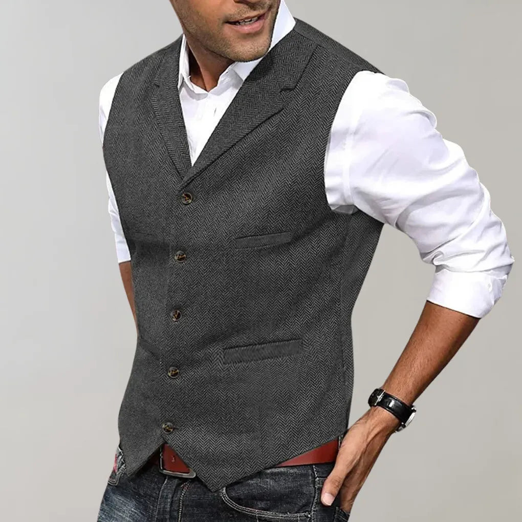 Elegant vest voor heren – een verfijnde laag voor formele outfits