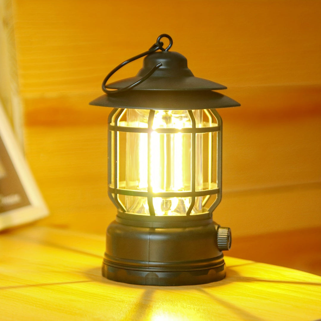 LumenGlow - Dimbare Retro Campinglamp met USB en LED Verlichting